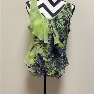 Asymmetrical sheer top